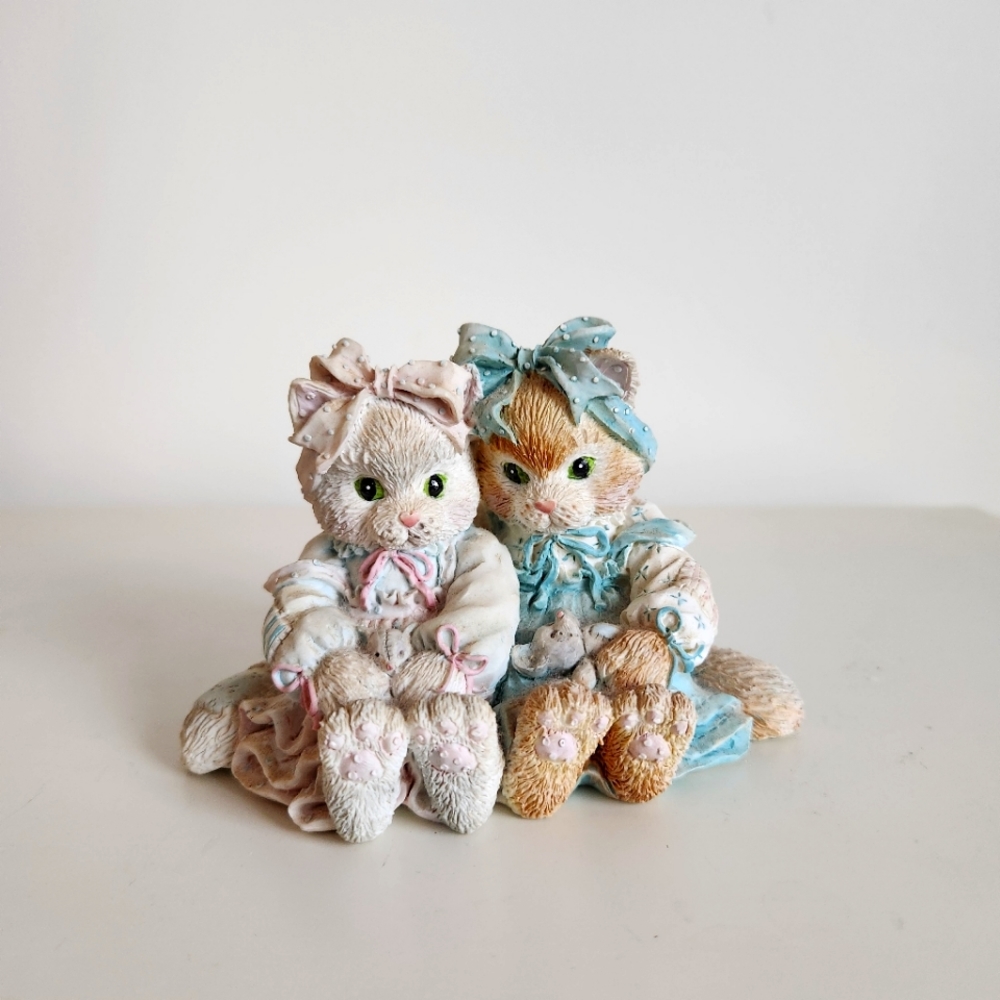 Vintage 1992 Calico Kittens "We're A Purr-fect Pair" Enesco Priscilla Hillman